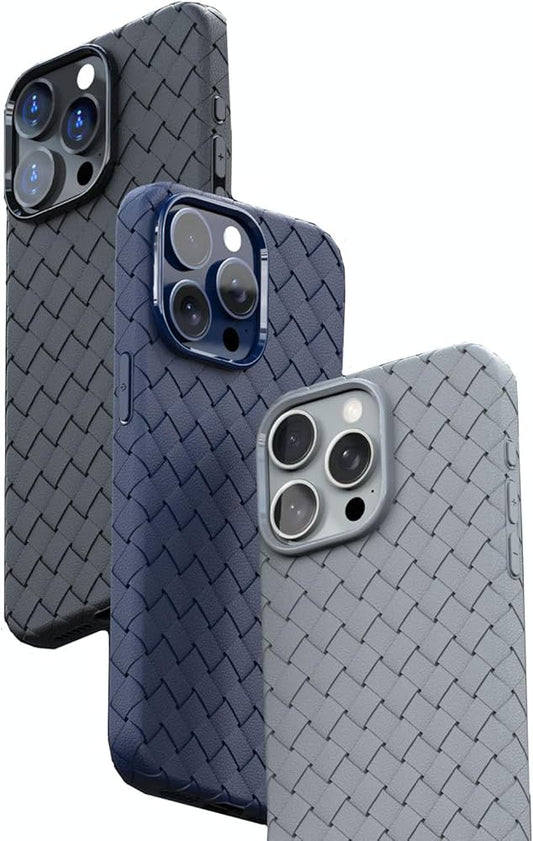 Woven Design Leather Feel Case
