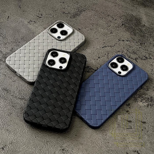 Woven Design Leather Feel Case